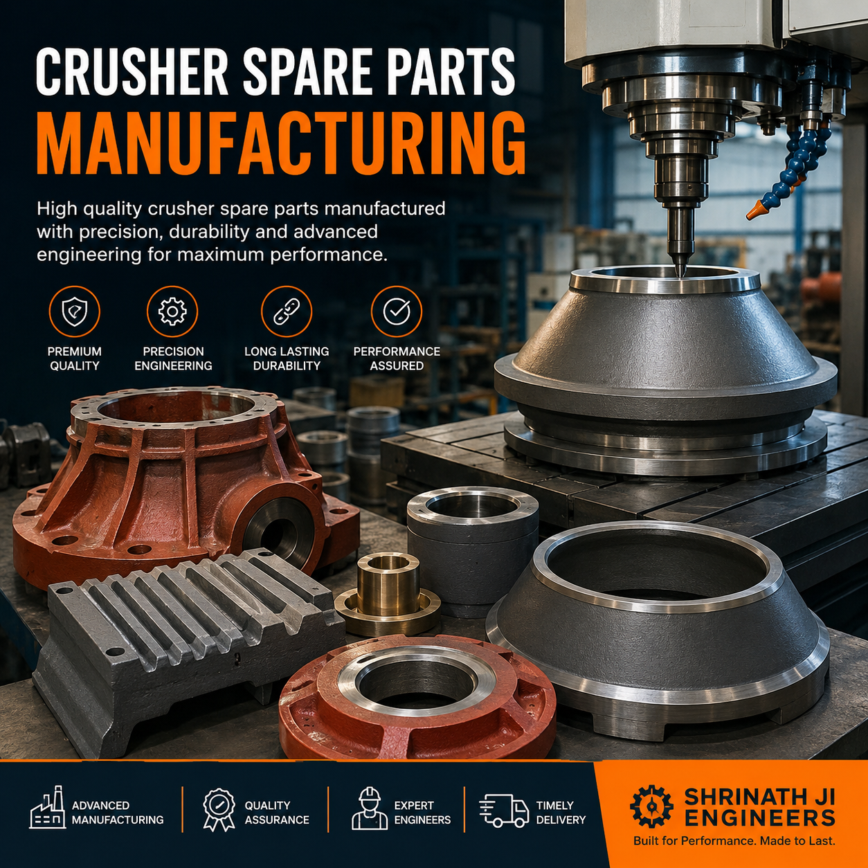 Crusher Spare Parts Manufacturing - Shrinathji Engineers Crusher Spare Parts Services